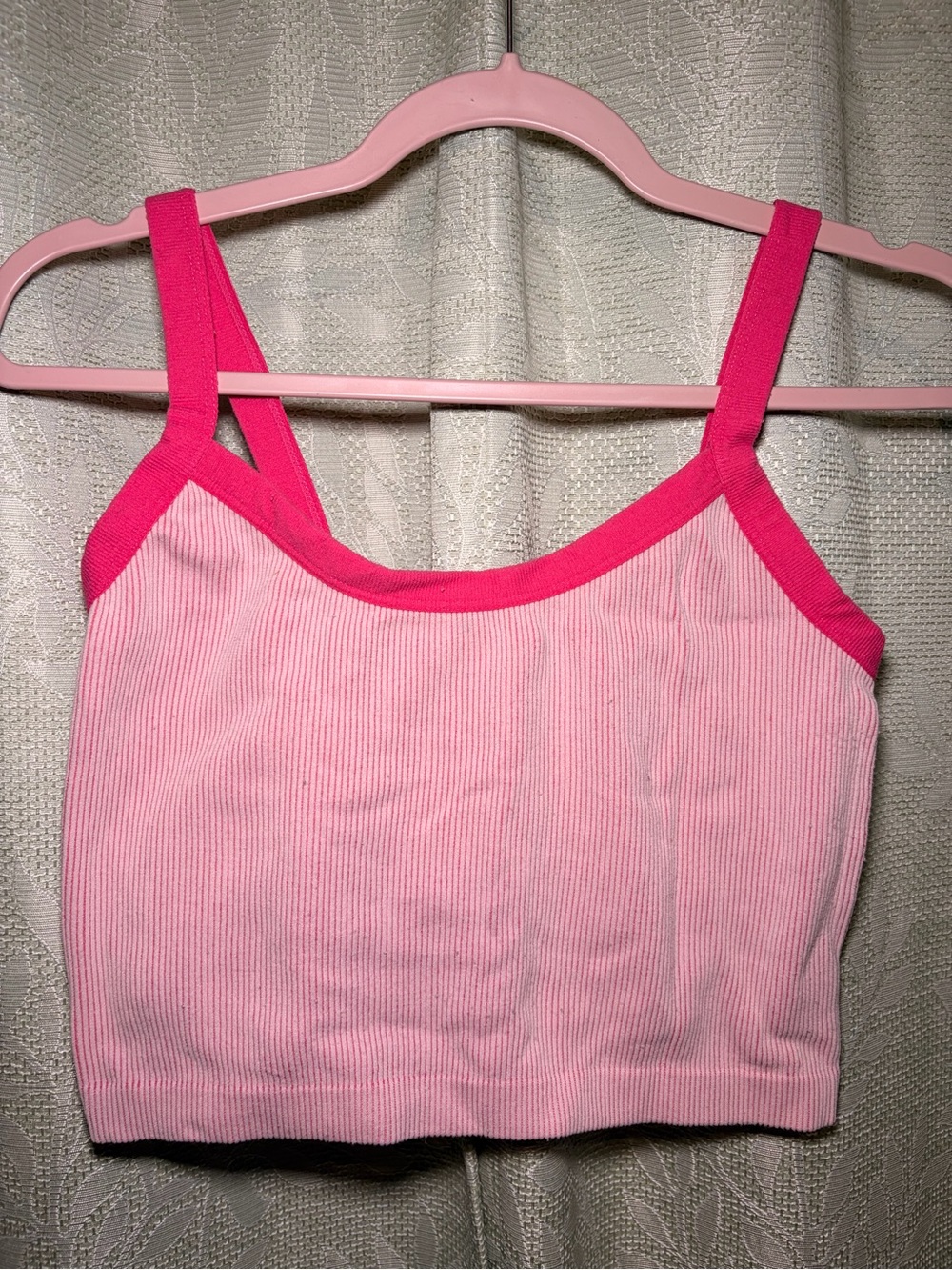 Pink Ribbed Camisole Tank and Blue Ribbed Camisole Tank